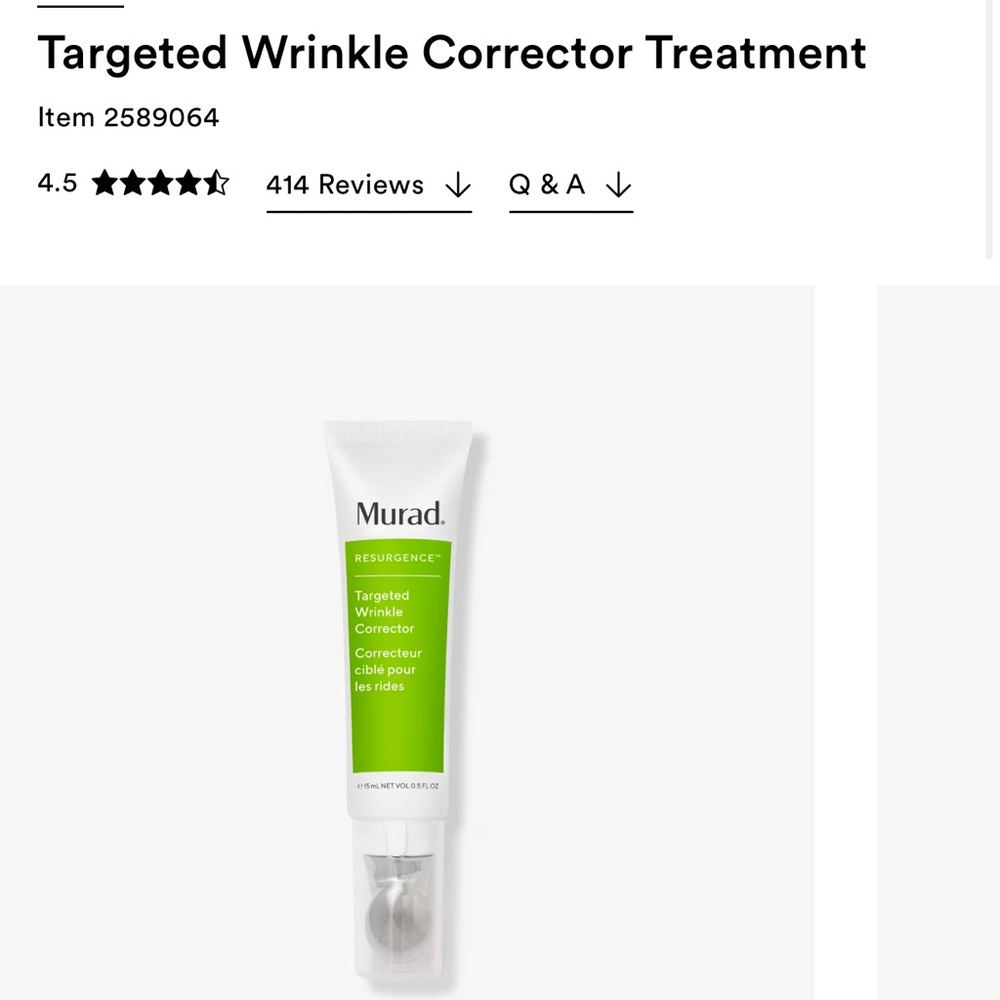 Murad resurgence targeted wrinkle corrector